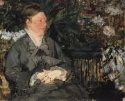 Edouard Manet Mme Manet im Gewachshaus oil painting on canvas
